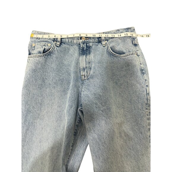 Massimo Dutti Womens High-Waisted Straight-Leg Jeans Blue Size 10 - Picture 5 of 7